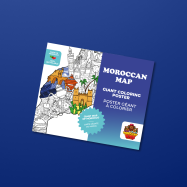 POSTER COLORIAGE MOROCCAN MAP