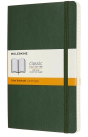 Moleskine Classic Notebook, Soft Cover, Large (5" x 8.25") Ruled/Lined, Myrtle Green, 192 Pages