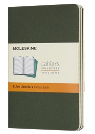 MOLESKINE Cahier ligné poche myrte ; set de 3