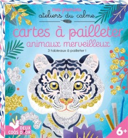 Cartes à pailletter ; animaux merveilleux