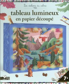 Les ateliers du calme ; tableau lumineux en papier découpé (coffret avec accessoires)