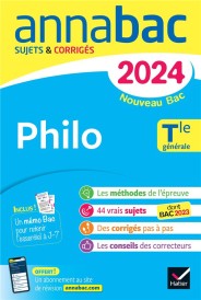 Annabac : philosophie ; terminale générale ; sujets et corrigés
