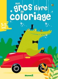 Mon gros livre de coloriage : croco voiture ; 3/5 ans