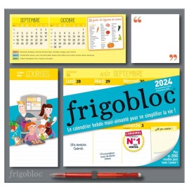 Frigobloc hebdomadaire : calendrier d'organisation familiale (édition 2024) (de septembre 2023 à décembre 2024)