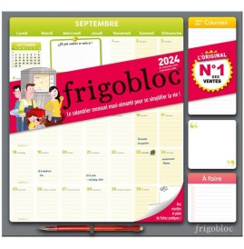 Frigobloc mensuel : calendrier d'organisation familiale (édition 2024) (de septembre 2023 à décembre 2024)