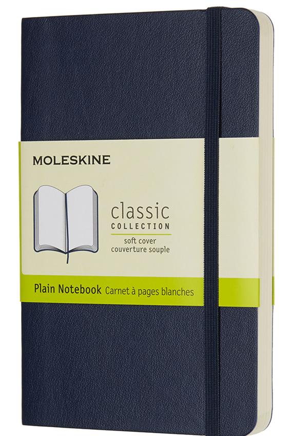 MOLESKINE Carnet blanc poche souple saphir