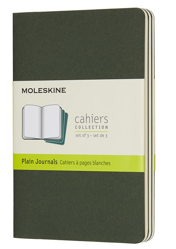MOLESKINE Cahier blanc poche myrte ; set de 3