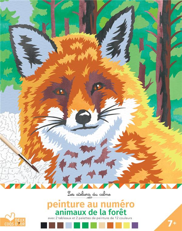 Les ateliers du calme : peinture au numéro : animaux de la forêt