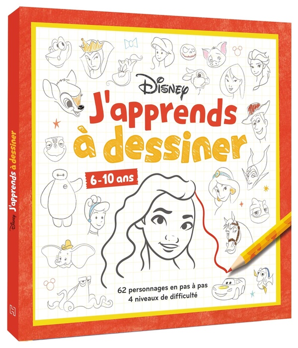 J'apprends à dessiner : 62 personnages en pas à pas, 4 niveaux de difficulté