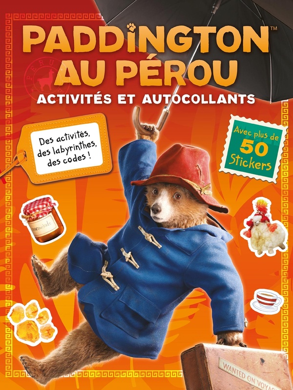 Paddington au Pérou ; Activités et autocollants