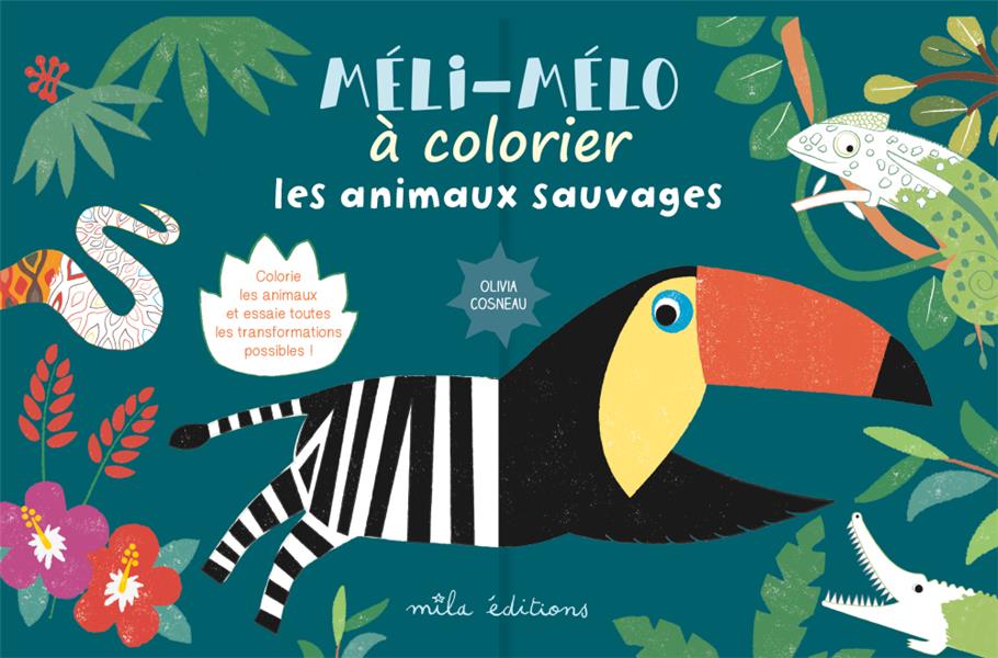 Méli-mélo à colorier les animaux sauvages
