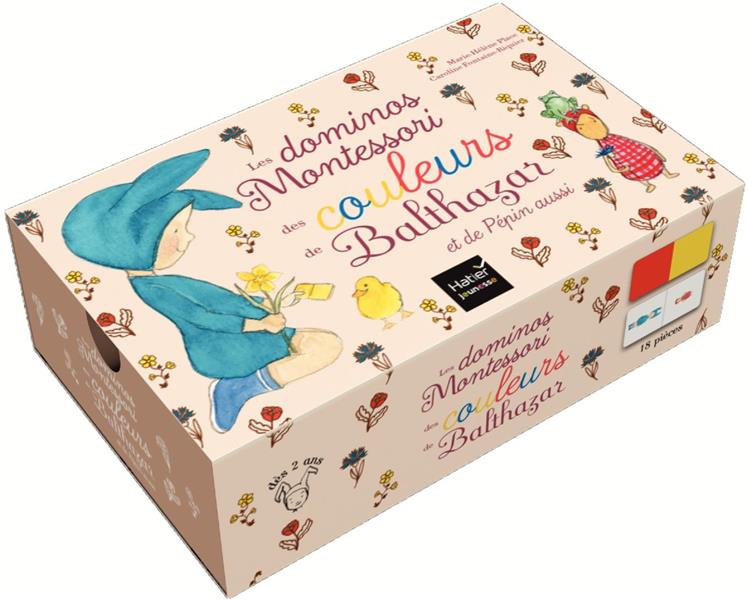 Les premiers dominos des couleurs Montessori de Balthazar et de Pépin aussi