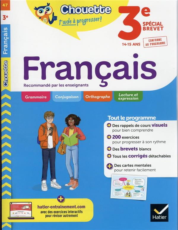 Chouette entraînement t.47 ; français ; 3e