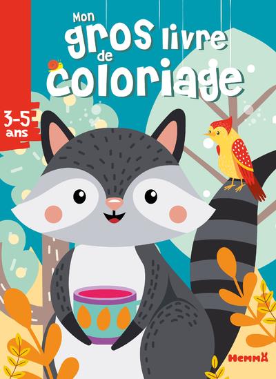 Mon gros livre de coloriage : raton laveur : 3/5 ans