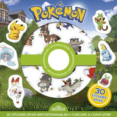 Cherche et trouve ; Pokémon ; 30 stickers repositionnables