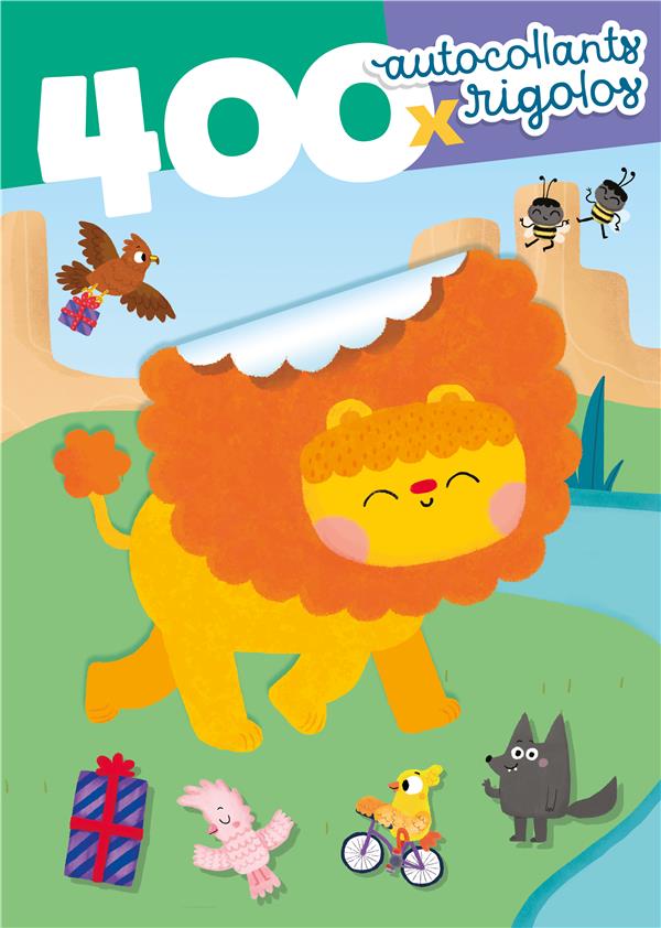 400 autocollants rigolos : vert lion