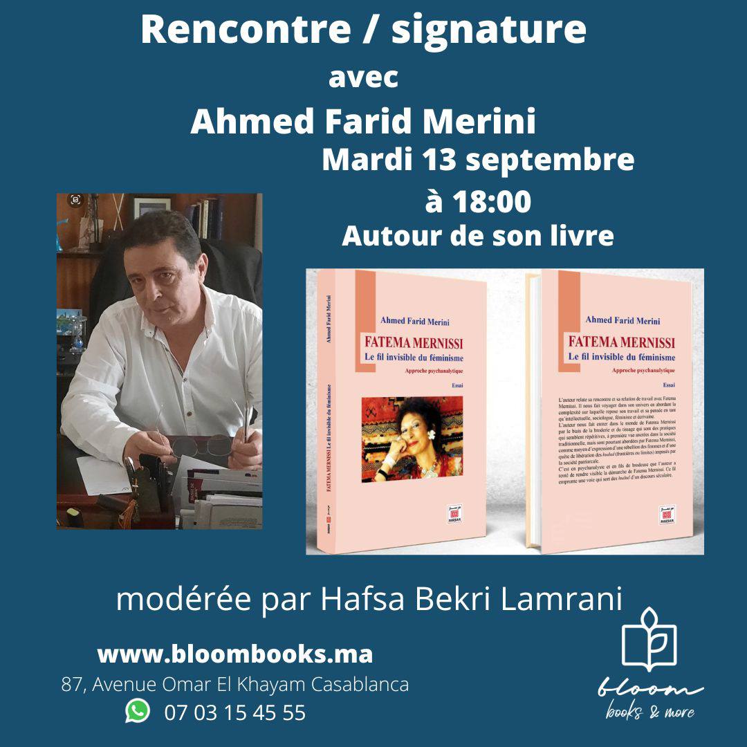 Rencontre / signature Ahmed Farid MERINI