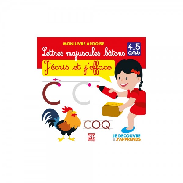 MON LIVRE ARDOISE LETTRES MAJUSCULES 4-5 ANS